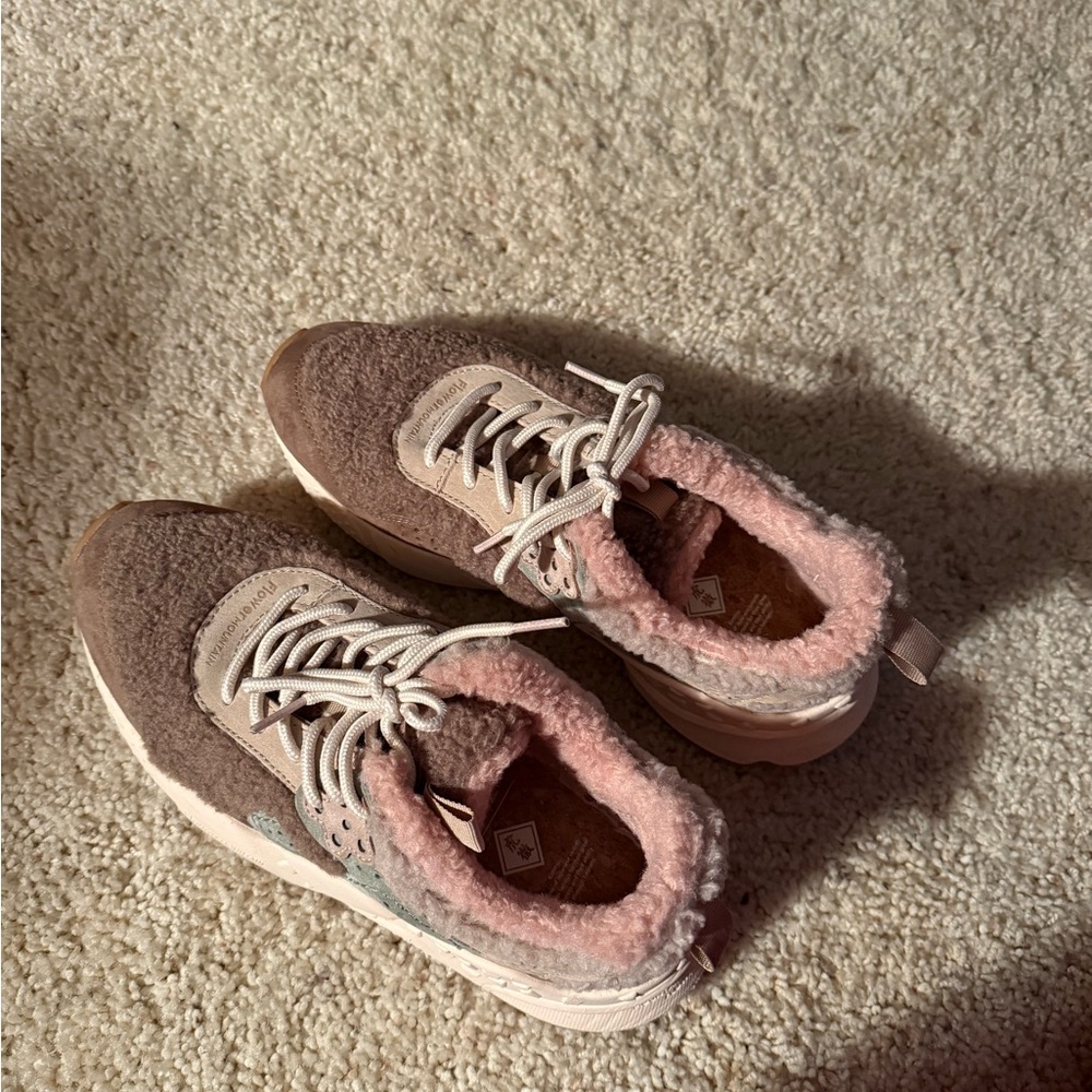 Cozy Pink and Tan Women's Sneakers